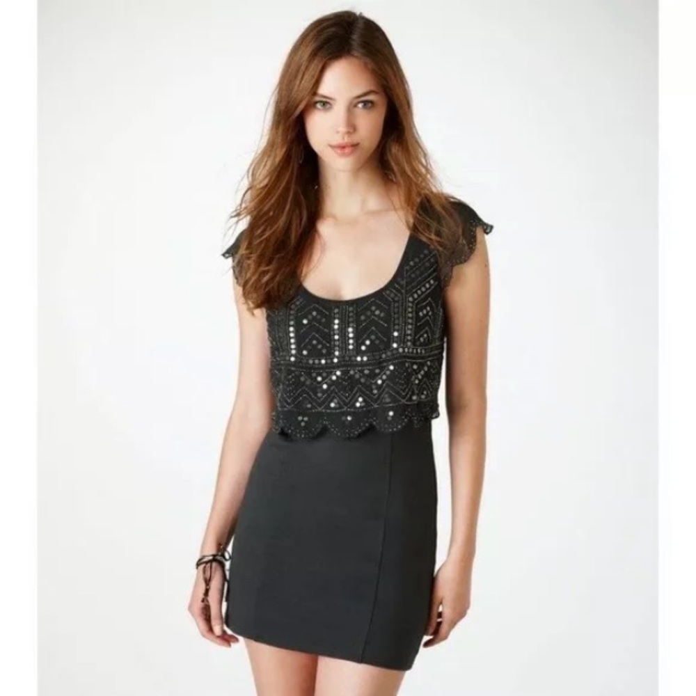 Charcoal cocktail dress